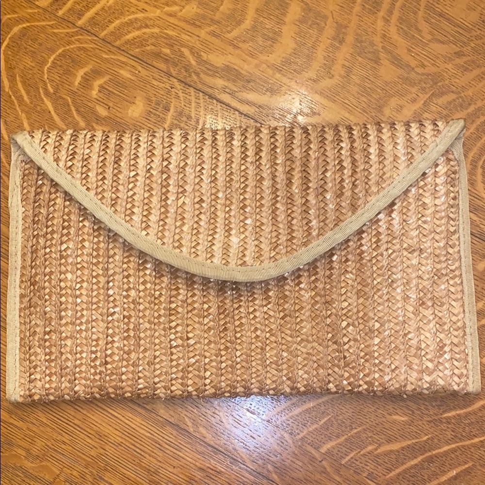 Bright Ideas Elegant Woven Clutch in Natural Brown